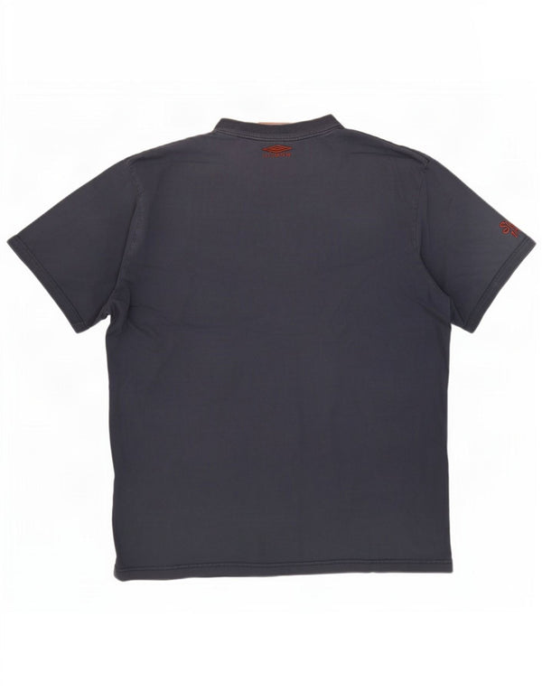 T-shirt grafica da uomo Umbro Top XL in cotone blu navy