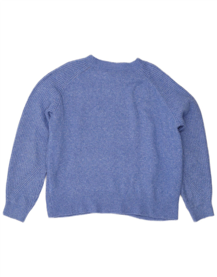 Maglione maglione girocollo oversize da donna Marks & Spencer UK 14 Blu medio