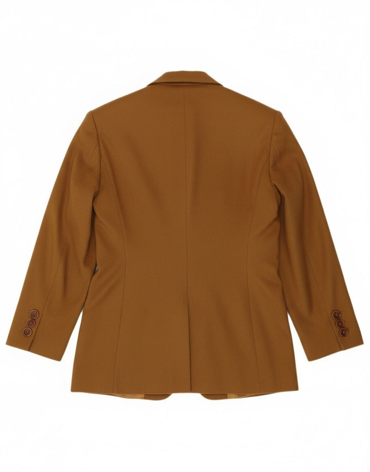 Giacca blazer da donna a 2 bottoni Marella UK 14 grande lana marrone