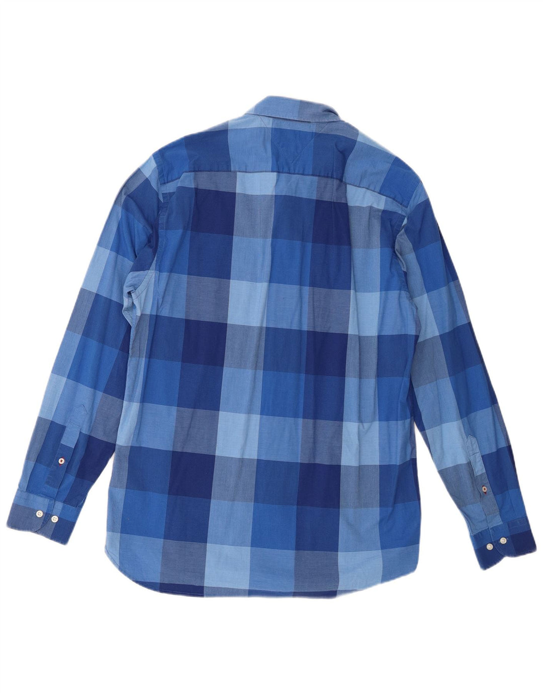 Tommy Hilfiger Uomo Regular Fit Camicia Large Blu in cotone a quadretti