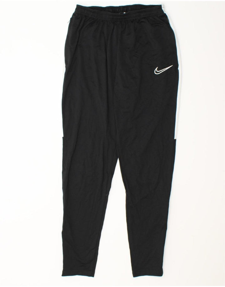 NIKE Womens Dri Fit Tracksuit Trousers UK 14 Medium  Black Colourblock Vintage Nike and Second-Hand Nike from Messina Hembry 