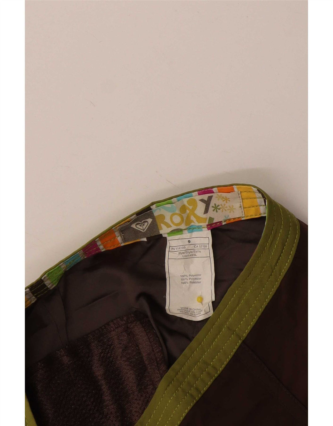 Pantaloncini da bagno con grafica Roxy da donna US 9 Large Marrone Poliestere