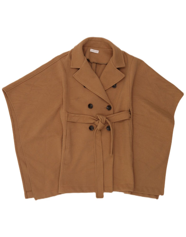 Diana Gallesi Cappotto Mantella Doppio Petto Donna Taglia Unica Poliestere Beige