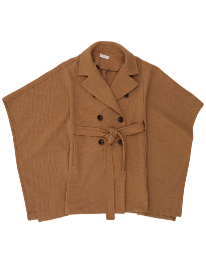 Diana Gallesi Cappotto Mantella Doppio Petto Donna Taglia Unica Poliestere Beige