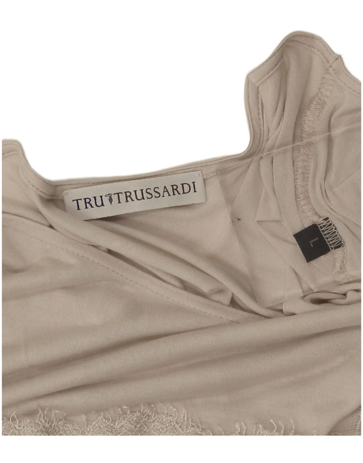 Camicetta Donna Trussardi Top UK 14 Large Beige