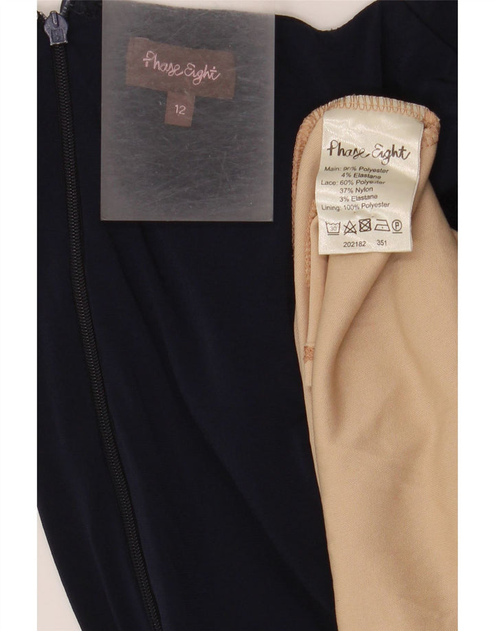 Abito aderente da donna con maniche a 3/4 Phase Eight UK 12 Blu navy medio