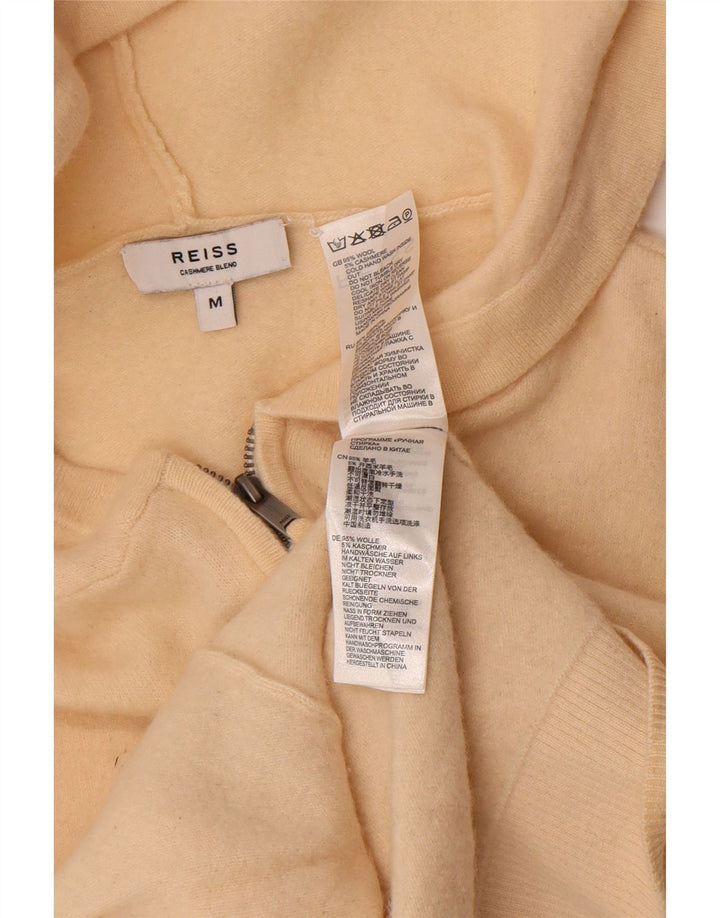 Maglione cardigan corto da donna Reiss UK 12 medio lana bianco sporco