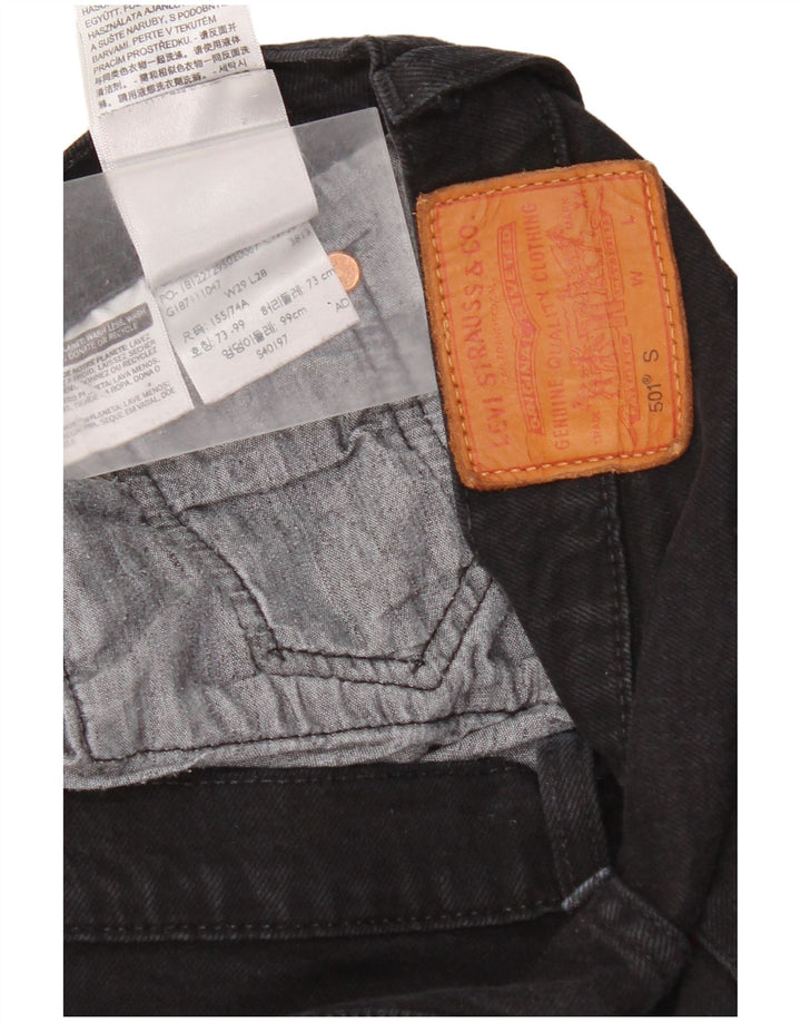 Levi's Uomo 501 Jeans dritti W29 L28 Cotone Nero