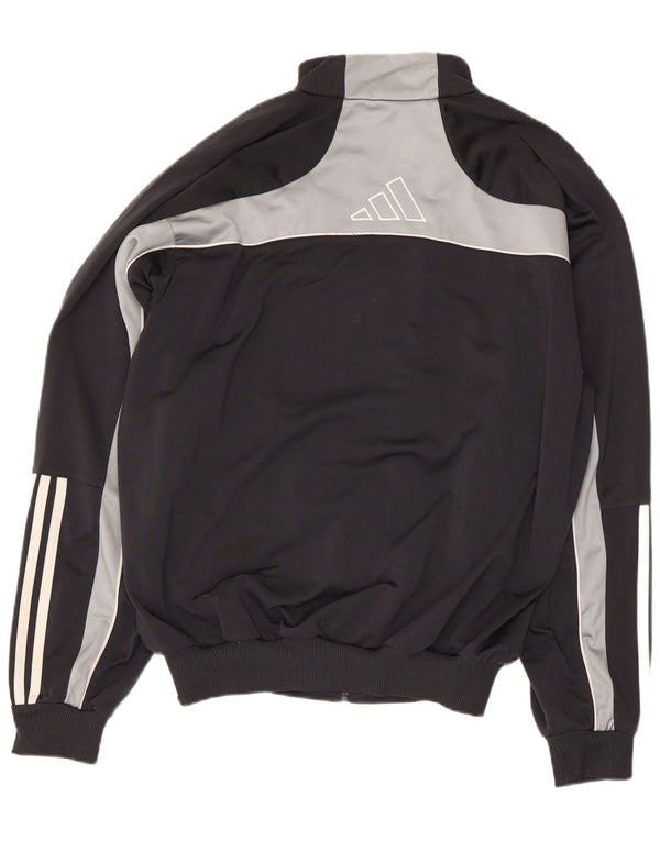 Giacca da tuta grafica da uomo Adidas UK 40/42 Medium Black Colourblock