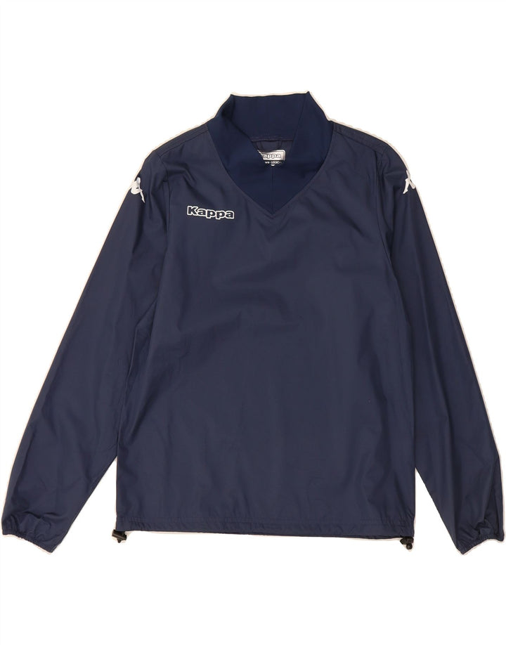 KAPPA Boys Graphic Top Long Sleeve 11-12 Years Navy Blue Polyester Vintage Kappa and Second-Hand Kappa from Messina Hembry 