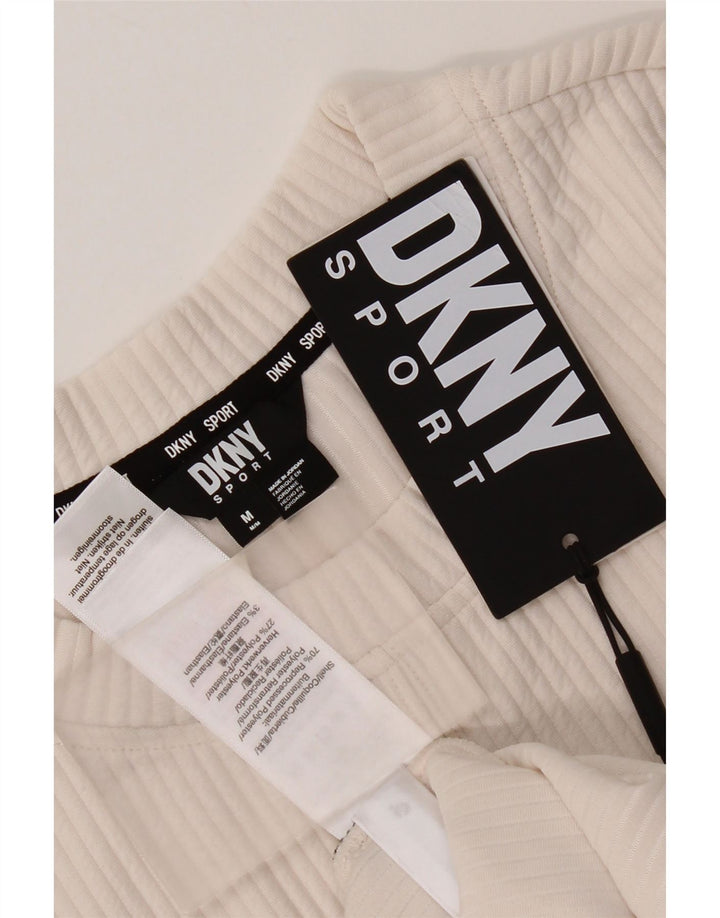 Felpa da donna Dkny Jumper UK 14 Poliestere bianco sporco medio