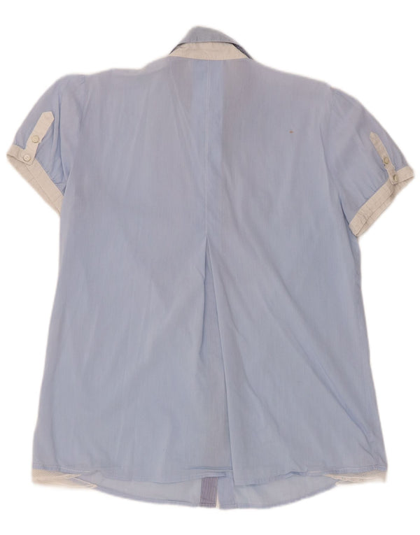 Camicia da smoking a maniche corte da donna Marella IT 44 Colorblock blu medio