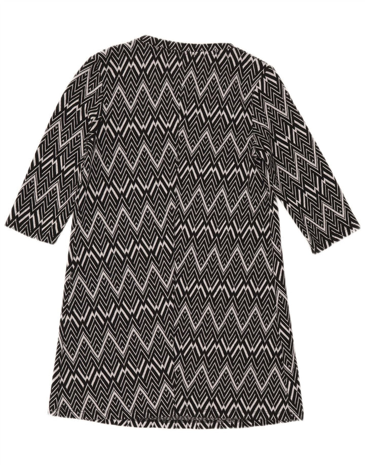 Abito maglione Zara da donna con maniche a 3/4 UK 12 medio nero geometrico