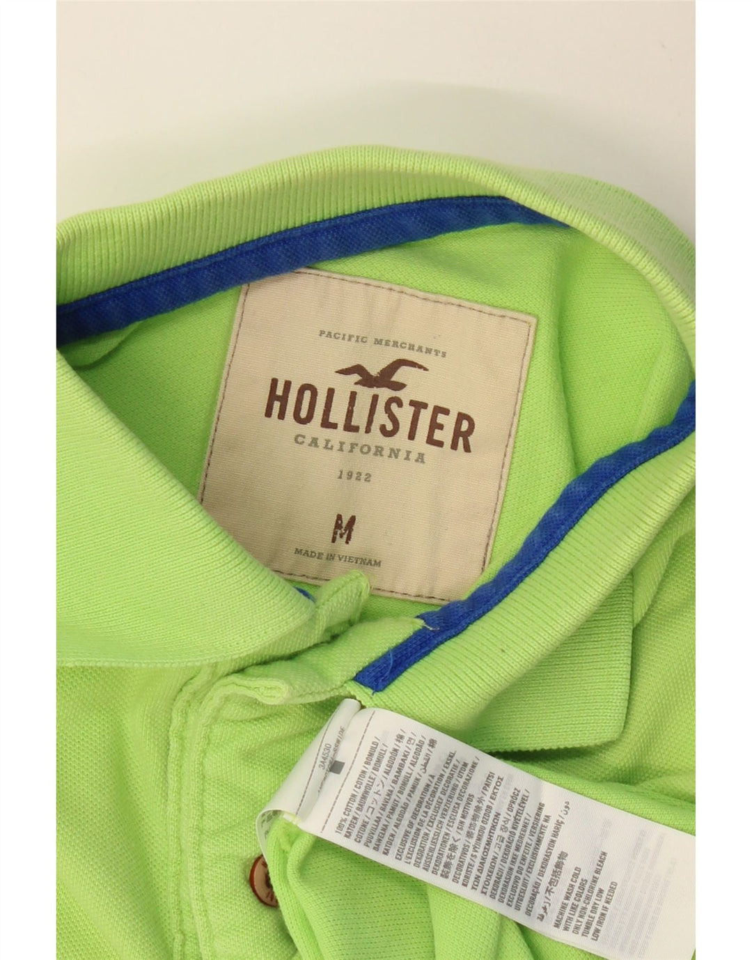 Polo da uomo HOLLISTER in cotone verde medio