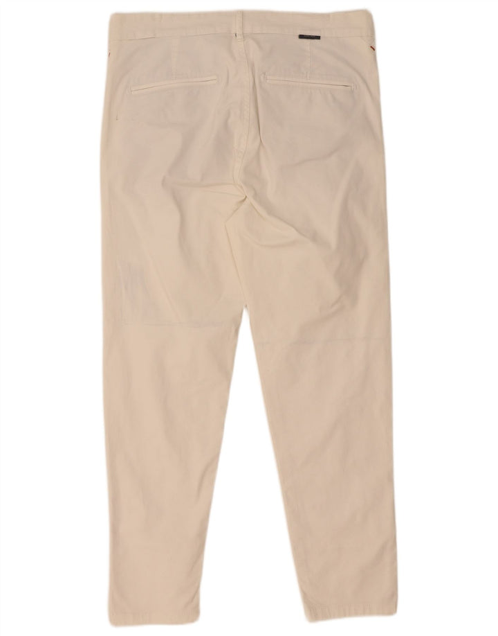 Pantaloni chino slim da uomo Zara EU 38 piccoli W30 L26 bianchi