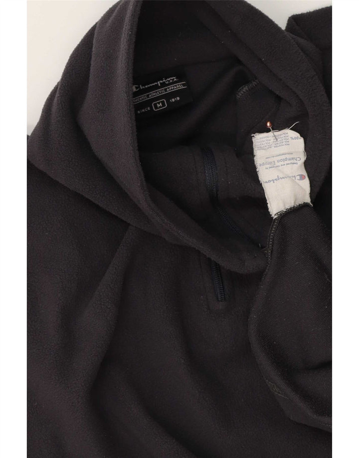 Maglione in pile da uomo Champion con zip e collo in poliestere grigio medio