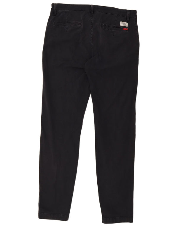 Pantaloni chino affusolati dalla vestibilità standard da uomo Levi's W34 L34 Blu Navy