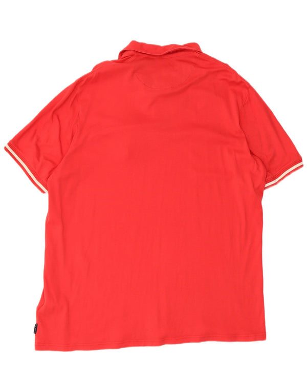 Polo da uomo Ted Baker taglia 5 XL in cotone rosso