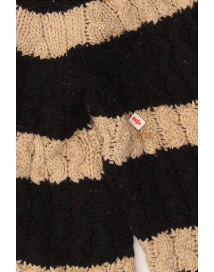J. CREW Womens Crew Neck Jumper Sweater UK 10 Small Black Striped Vintage J. Crew and Second-Hand J. Crew from Messina Hembry 