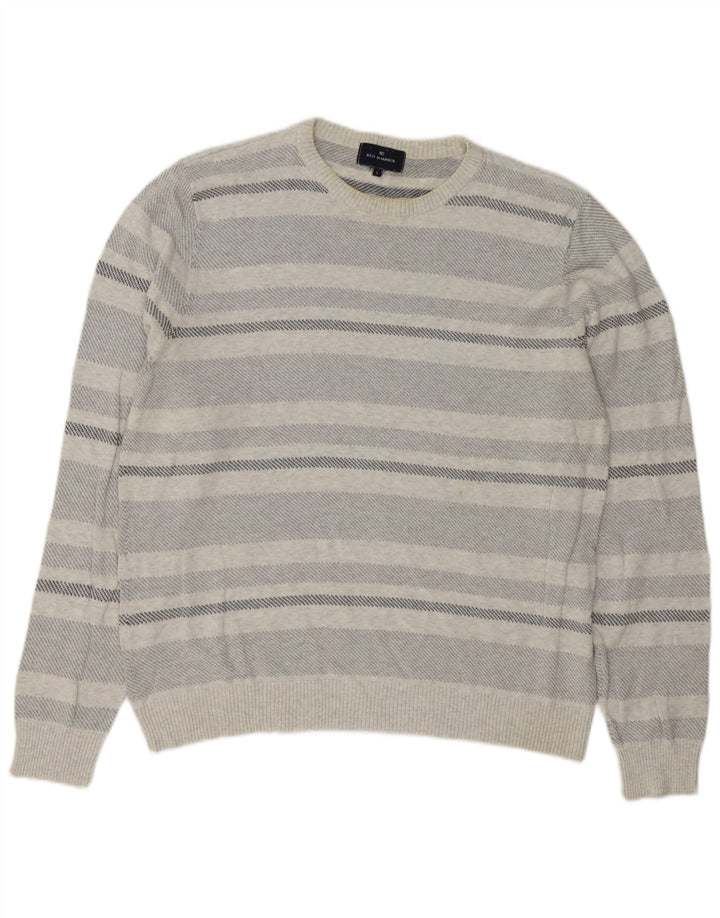 Maglione maglione girocollo da uomo Marks & Spencer blu Harbour grande grigio