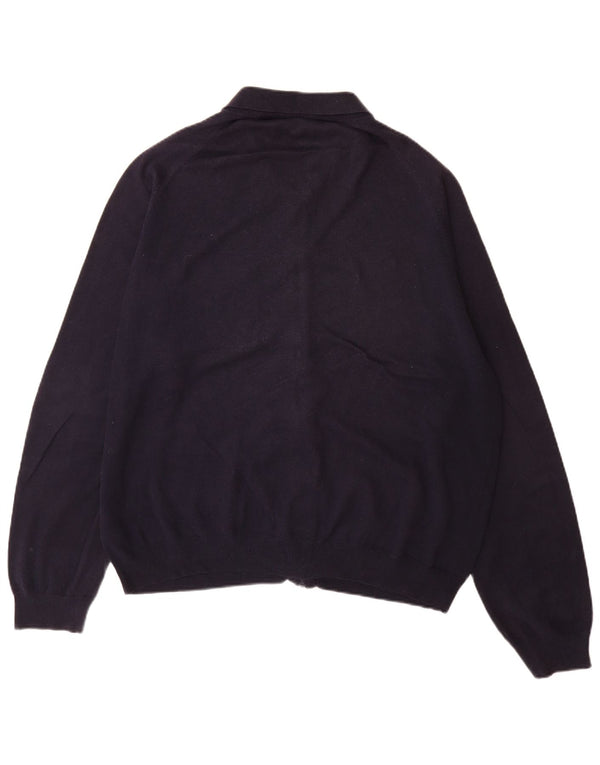 Maglione cardigan da uomo Marks & Spencer XL in cotone blu navy
