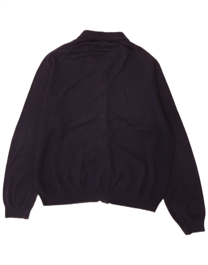 Maglione cardigan da uomo Marks & Spencer XL in cotone blu navy