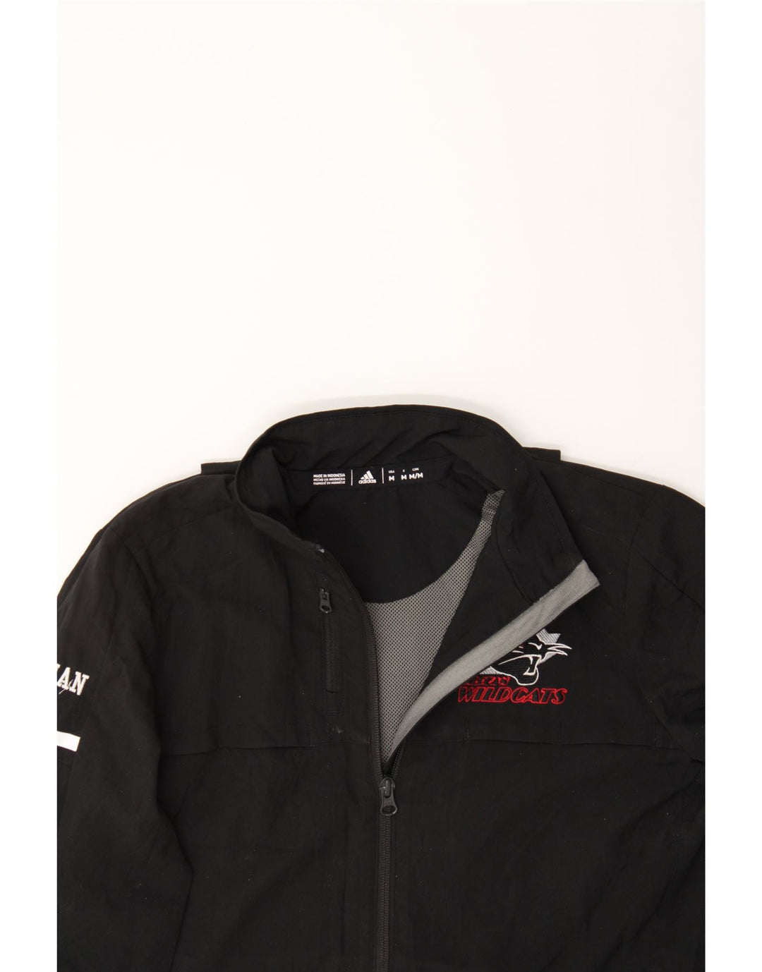 ADIDAS Boys Wildcats Graphic Tracksuit Top Jacket 13-14 Years Medium Black Vintage Adidas and Second-Hand Adidas from Messina Hembry 
