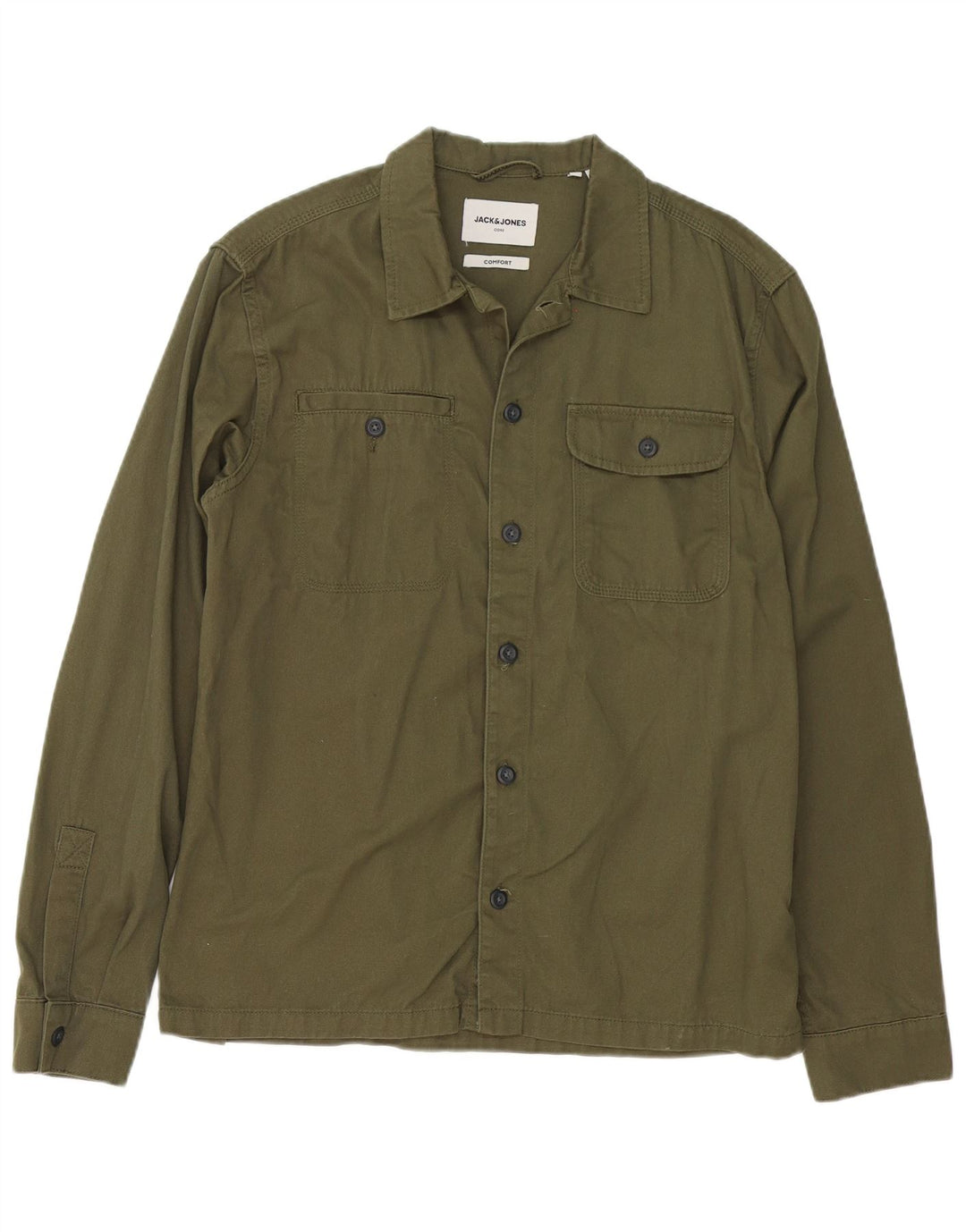 Camicia da uomo Jack & Jones grande in cotone kaki