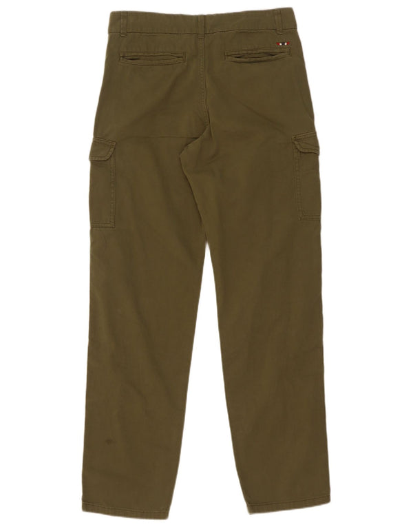 Pantaloni cargo Napapijri per ragazzi 13-14 anni W28 L30 cotone kaki