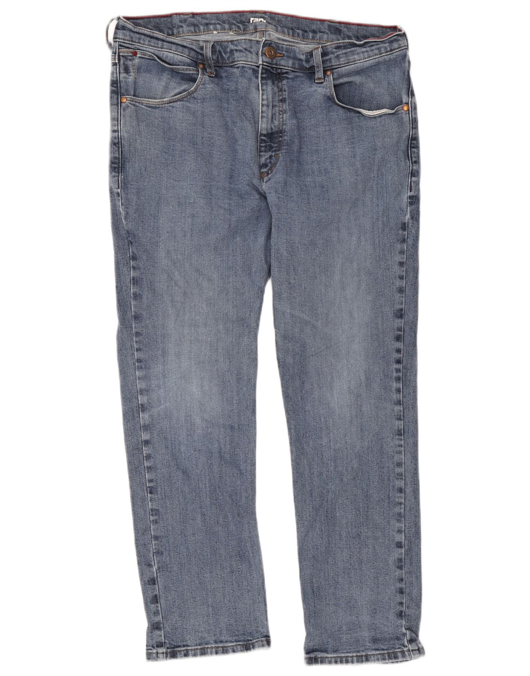 Jeans dritti regolari da uomo Wrangler W36 L30 cotone blu