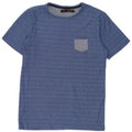 T-shirt Zara da uomo Top XL in cotone a righe blu