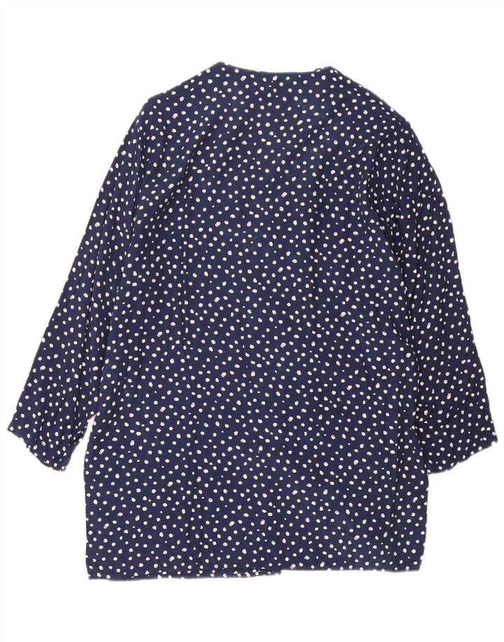 Top tunica oversize da donna Benetton IT 44 medio blu navy maculato