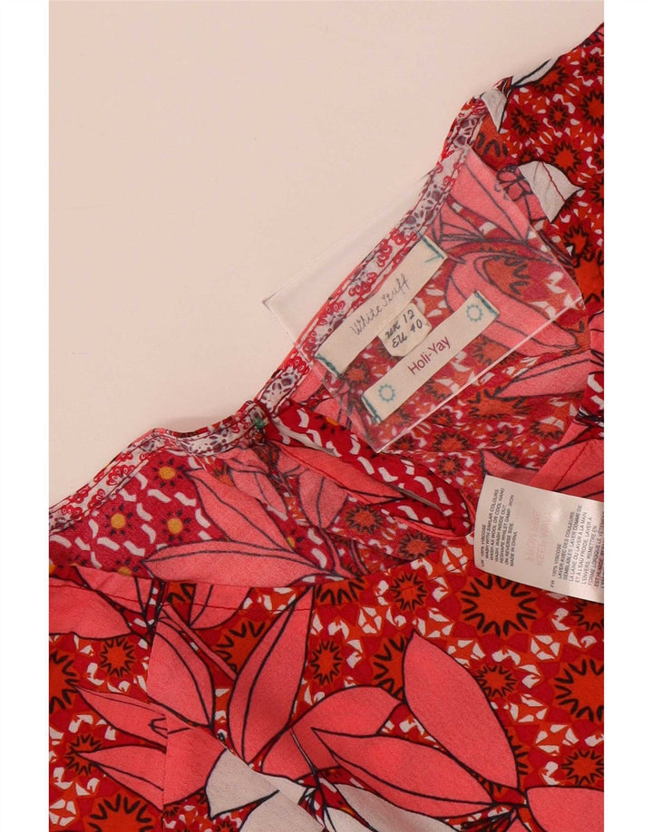 Camicetta da donna White Stuff Top UK 12 Viscosa floreale rossa media