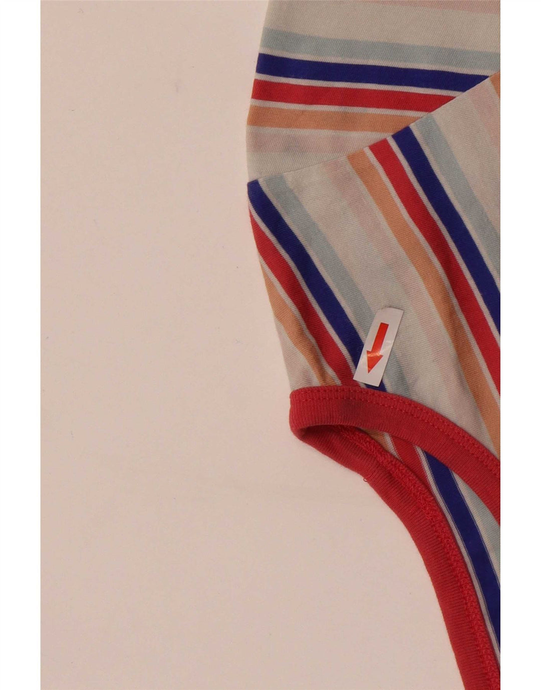 T-shirt da donna Vans UK 14 grande in cotone a righe multicolore