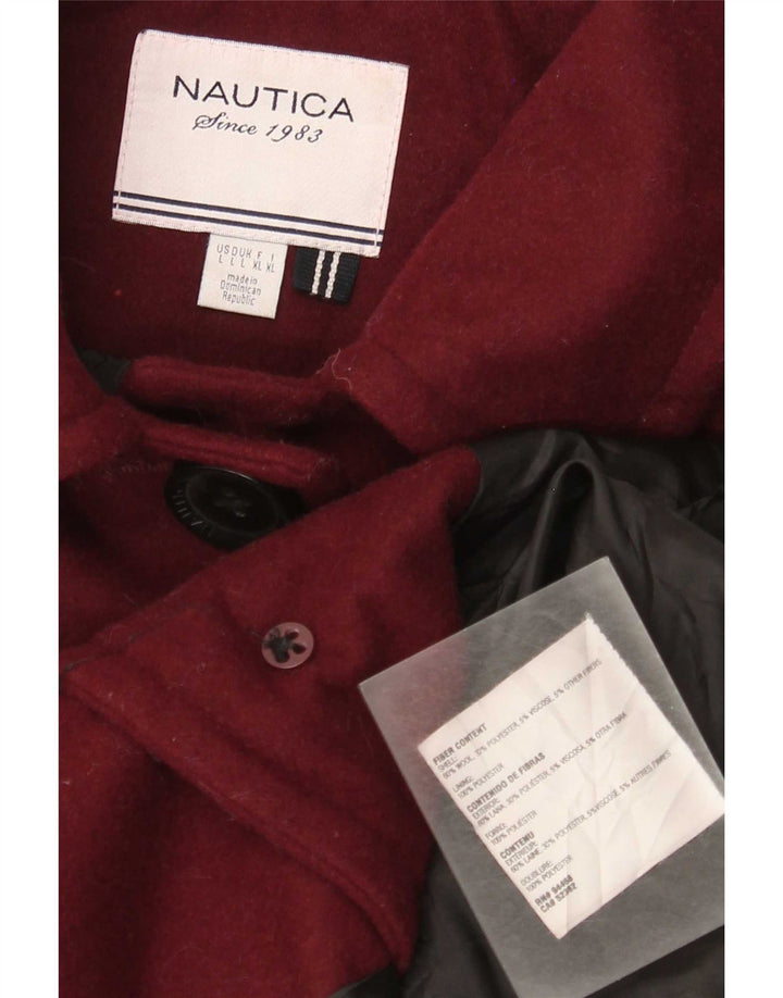 Giacca blazer da donna a 4 bottoni Nautica UK 16 grande lana bordeaux