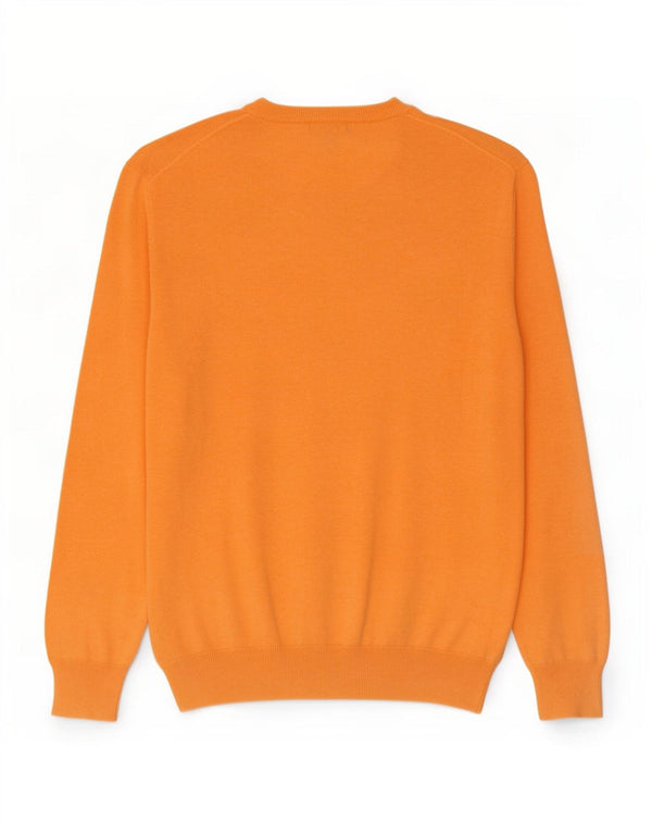 Gant Maglione da uomo con scollo a V grande in cotone arancione