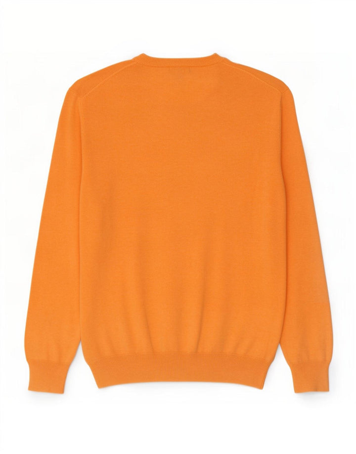 Gant Maglione da uomo con scollo a V grande in cotone arancione