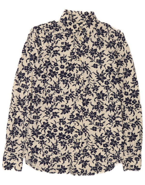 Camicia da uomo Ralph Lauren piccola in cotone floreale bianco