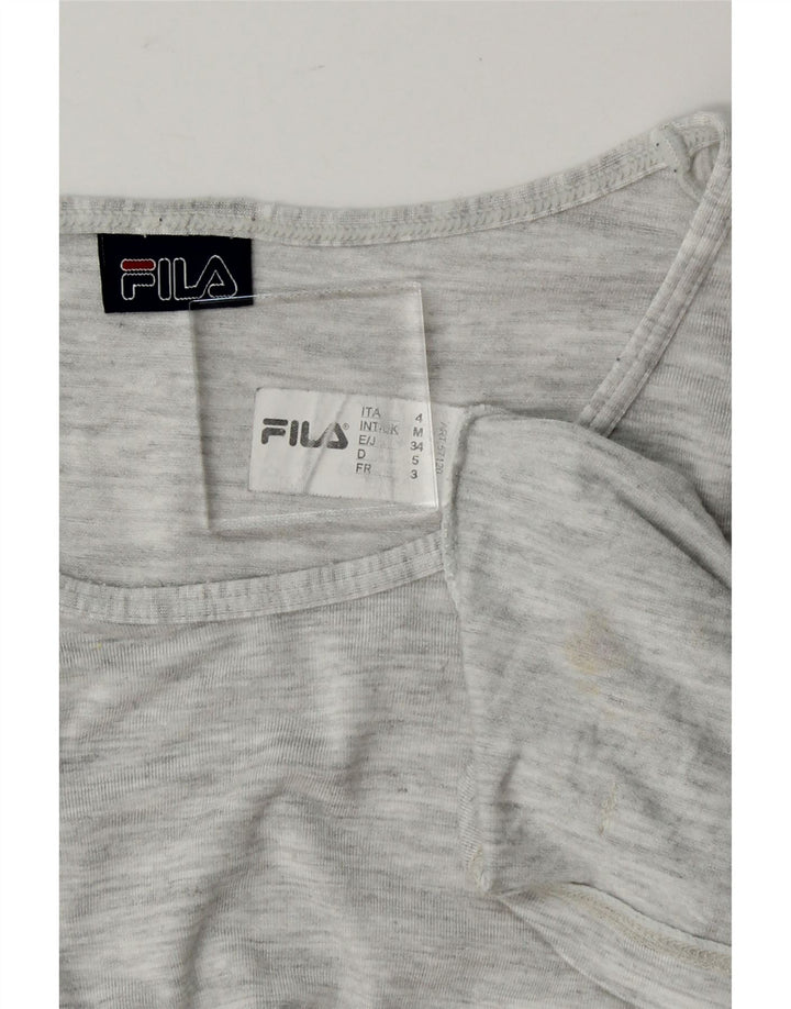 FILA Womens T-Shirt Dress UK 14 Medium Grey Modal Vintage Fila and Second-Hand Fila from Messina Hembry 
