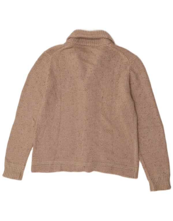 Maglione cardigan da uomo Lee in cotone screziato beige medio