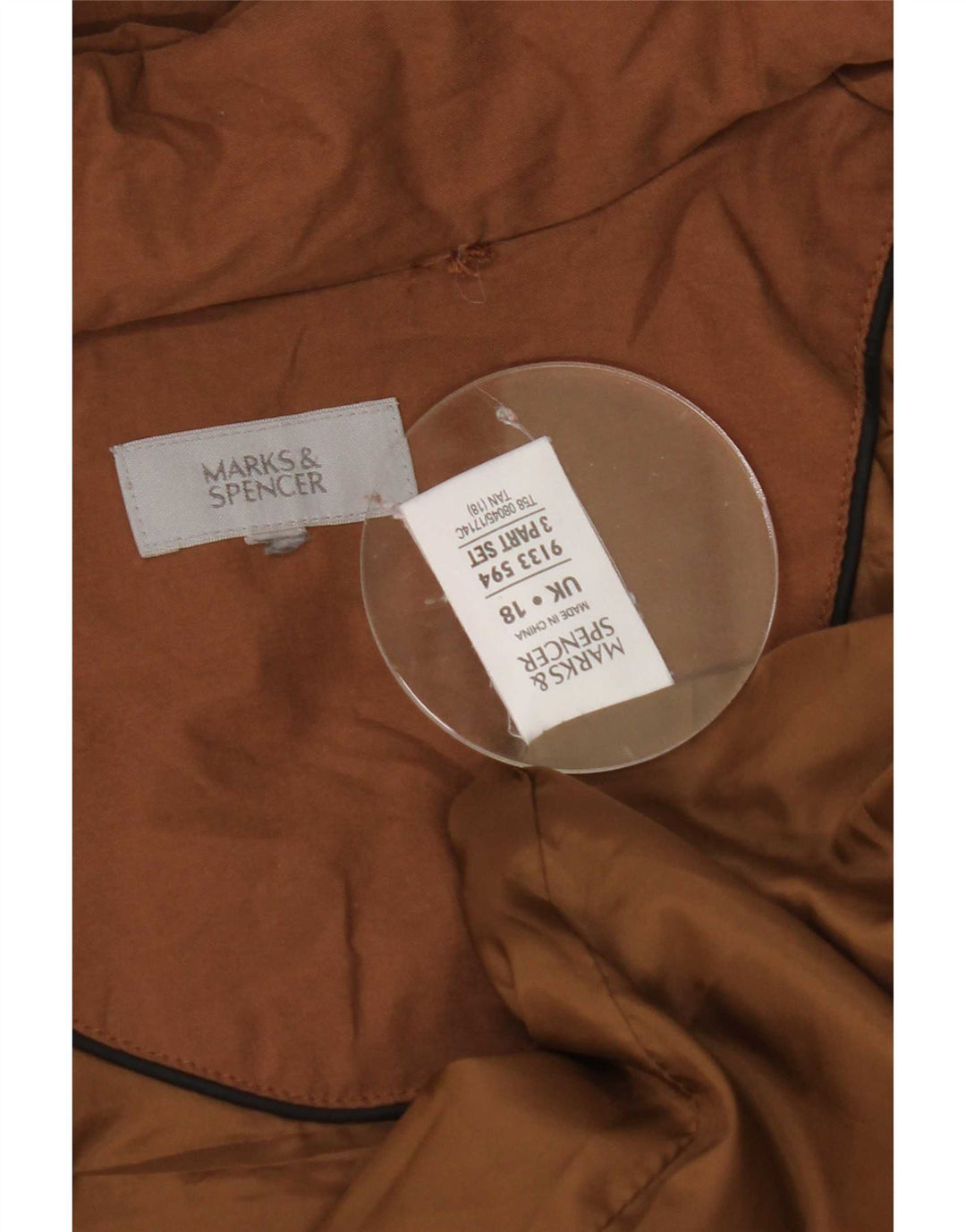 Giacca parka oversize con cappuccio da donna Marks & Spencer UK 18 XL Marrone