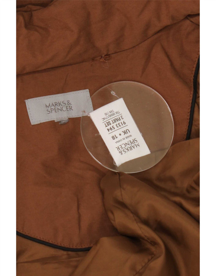 Giacca parka oversize con cappuccio da donna Marks & Spencer UK 18 XL Marrone