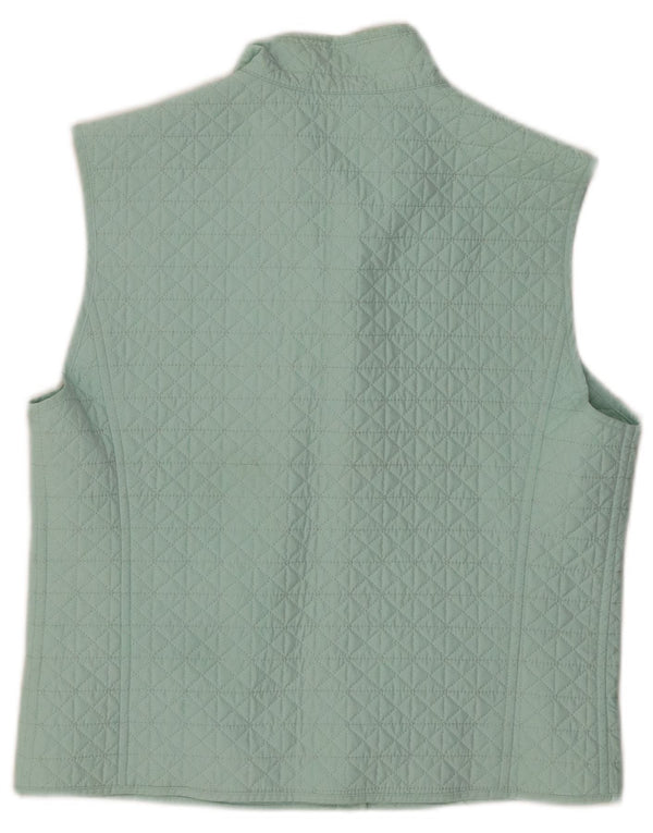Gilet trapuntato da donna Max Mara UK 8 piccolo in nylon blu