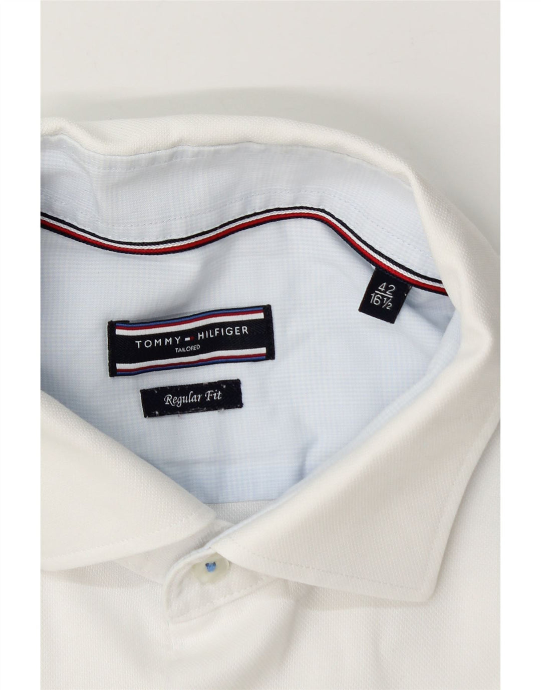 Camicia da uomo vestibilità regolare Tommy Hilfiger taglia 42 16 1/2 grande bianca