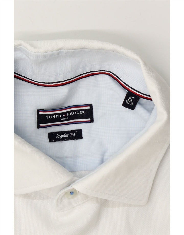 Camicia da uomo vestibilità regolare Tommy Hilfiger taglia 42 16 1/2 grande bianca