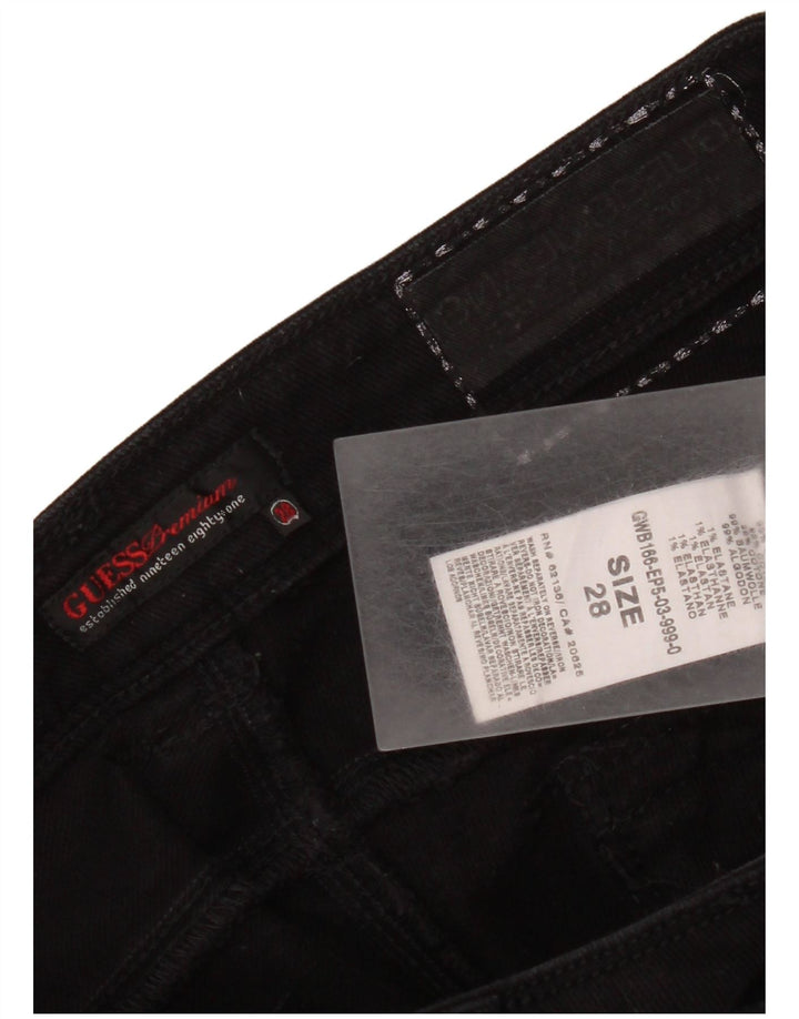 Jeans cropped da donna Guess W28 L23 cotone nero