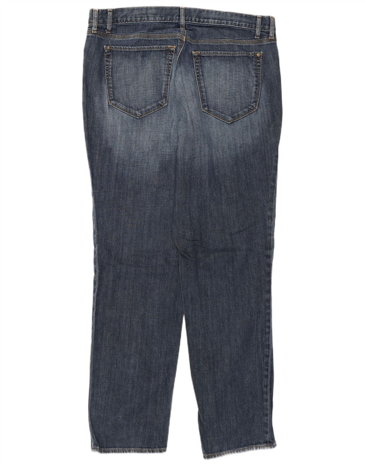 Eddie Bauer Jeans Boyfriend affusolati da donna US 12 Large W34 L30 Cotone blu