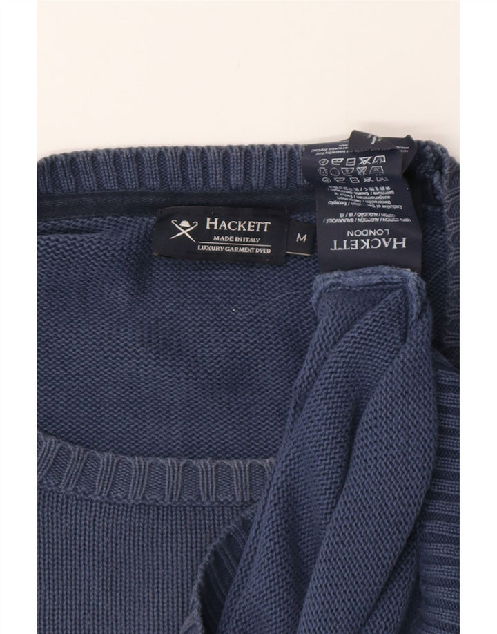 Maglione da uomo HACKETT girocollo in cotone medio blu navy