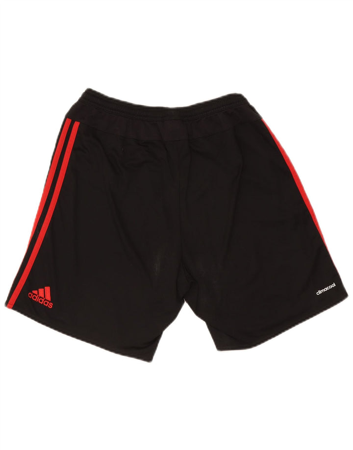 Pantaloncini sportivi Adidas da uomo Manchester United, poliestere nero medio