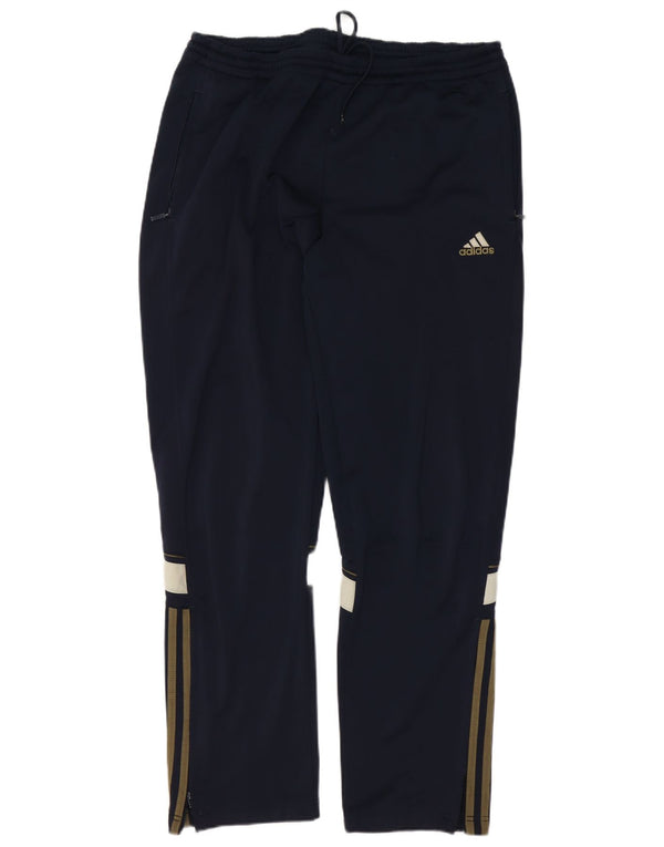 Pantaloni da tuta da uomo Adidas UK 42/44 Large Blu Navy Colourblock